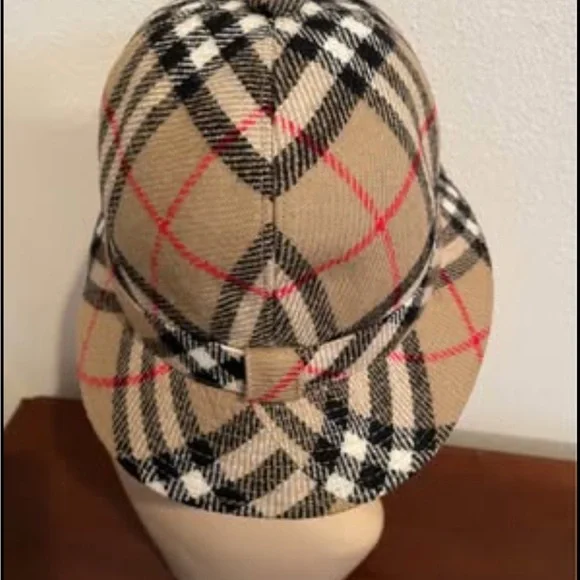 Burberry Beige and Black Plaid Hat - Picture 2 of 5